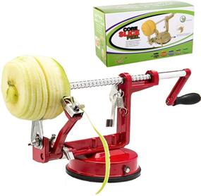 img 4 attached to 🍏 MingTao Apple/Potato Peeler Corer: Durable Heavy Duty Die Cast Magnesium Alloy Multifunction Peelers