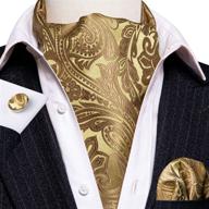 👔 cravat paisley necktie with barry wang brand and cufflink accessory logo