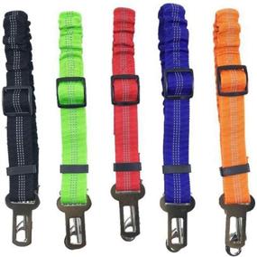 img 2 attached to 🐾 Latagui Adjustable & Retractable Dog Seat Belt: Secure Harness with Safety Buckle, Multiple Colors - Strong & Durable Nylon Material, L 27.6 inch and W 1.0 inch