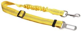 img 4 attached to 🐾 Latagui Adjustable & Retractable Dog Seat Belt: Secure Harness with Safety Buckle, Multiple Colors - Strong & Durable Nylon Material, L 27.6 inch and W 1.0 inch