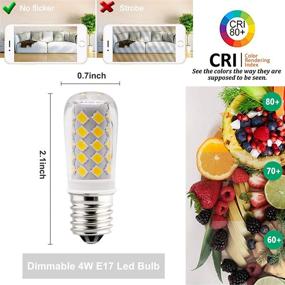 img 1 attached to E17 Dimmable LED Microwave Light Bulb: Ideal 40W Incandescent Replacement for Stove and Refrigerator