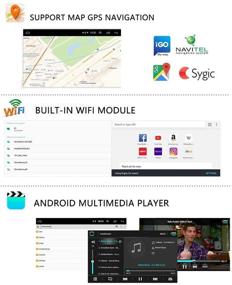 img 3 attached to 🚗 Double Din Car Stereo with GPS 1080P 7 inch Touch Screen Android Car Radio Bluetooth FM Receiver, WiFi Connect, Mirror Link for Android iOS Phone + Backup Camera Support