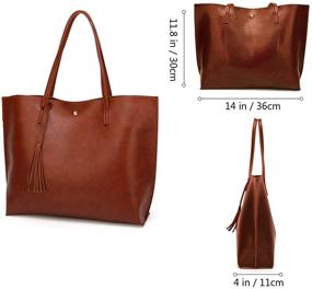 img 3 attached to Women's Travel Satchel Handbags & Wallets by Forestfish Leather