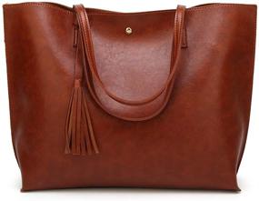 img 4 attached to Women's Travel Satchel Handbags & Wallets by Forestfish Leather