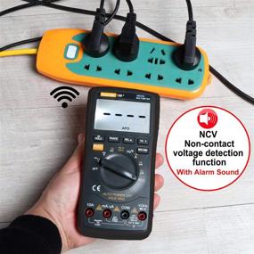 img 1 attached to 🔋 TRMS 6000 Auto Ranging Digital Multimeter with Battery, Alligator Clips, Test Leads, AC/DC Voltage/Account, Voltage Alert, Amp/Ohm/Volt Multi Tester, Diode (EBTN Screen, Black)