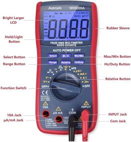 img 1 attached to AstroAI Digital Multimeter TRMS 6000 Counts Volt Meter - Ultimate Electrical Testing Tool for Voltage, Current, Resistance, and More (Renewed)