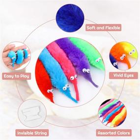 img 1 attached to 👶 Selizo 50pcs Small Plastic Mini Babies with 20Pcs Fuzzy Worms on String – Ideal for Baby Shower Ice Cube Games, Parties, and Party Favors