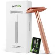 🌹 rose gold double edge safety razor for women - includes 5 blades and delicate box - compatible with all double edge razor blades - plastic-free logo