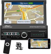 podofo single din car stereo with navigation feature logo