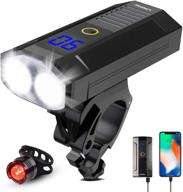 🚴 ultra-bright bike headlight with 1000 lumens, rechargeable led front light & power bank – ipx6 waterproof night safety light set for road cycling logo