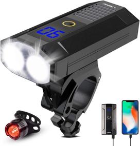 img 4 attached to 🚴 Ultra-Bright Bike Headlight with 1000 Lumens, Rechargeable LED Front Light & Power Bank – IPX6 Waterproof Night Safety Light Set for Road Cycling