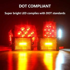 img 1 attached to Waterproof 12V LED Trailer Light Kit for Submersible Heavy Duty Utility Trailers - Carrep (2pcs Square Trailer Lights)