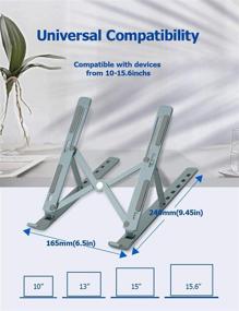 img 1 attached to 🖥️ Simple Zone Adjustable Laptop Stand – Aluminum Portable Notebook Holder for Desk - Gray
