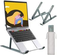 🖥️ simple zone adjustable laptop stand – aluminum portable notebook holder for desk - gray logo