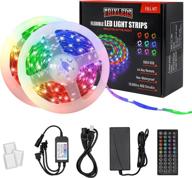 trixleds 32.8ft color changing led light strip lights: perfect for bedroom, tv, bar, and kitchen – remote controlled multicolored strip lighting! логотип