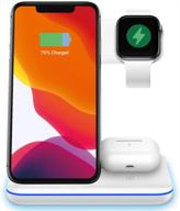 📱 any warphone 3-in-1 wireless charging stand for iphone, airpods, and iwatch - compatible with iphone 11/12 pro max/x/xs max/8, apple watch charger 5/4/3/2/1, and airpods 2/3 logo