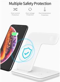 img 2 attached to 📱 Any Warphone 3-in-1 Wireless Charging Stand for iPhone, Airpods, and iWatch - Compatible with iPhone 11/12 Pro Max/X/XS Max/8, Apple Watch Charger 5/4/3/2/1, and Airpods 2/3