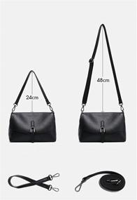 img 1 attached to Leather Shoulder Purse Crossbody Handbag Women's Handbags & Wallets in Shoulder Bags