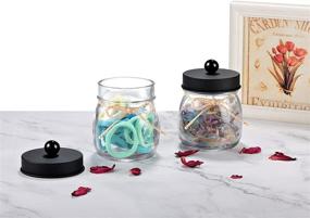 img 1 attached to 🛁 Premium 6 Pack Apothecary Jars Set with Stainless Steel Lid - Organize, Decorate and Store Bathroom Vanity Accessories and more!