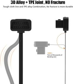 img 1 attached to 🔌 FOXWELL OBD2 Flat Ribbon 16Pin Male to Female Diagnostic Extension Cable - 100PCS: Extend ELM327 Readers & OBDII Scanners!