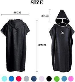 img 2 attached to 🏖️ Versatile Microfiber Surf Beach Wetsuit Changing Towel Bath Robe Poncho: One-Size Comfort for All!