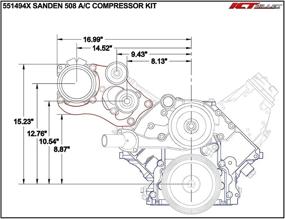 img 2 attached to 🚗 ICT Billet LS Truck SUV A/C Air Conditioner Compressor Bracket Kit - Sanden 508 | LSX AC | LS1 LM7 LR4 LQ4 L59 LQ9 LM4 L33 L92 L76 LY2 LY5 LY6 LC9 LH8 LMG L98 L99 L96 LC8 [551494X-3]