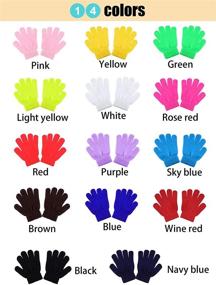 img 3 attached to 🧤 Colorful Children's Pairs of Winter Gloves