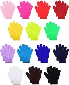 img 4 attached to 🧤 Colorful Children's Pairs of Winter Gloves