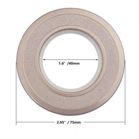 img 3 attached to Ailejia 50 Pack Curtain Grommet 1-9/16-Inch Inner Diameter Buttonhole Silencer Sliding Ring ABS Plastic 50 Sets Eyelets For Curtains (Coffee)