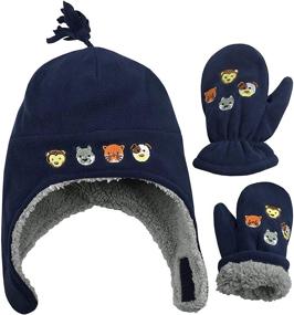 img 3 attached to 🧣 Stay Warm with Little Sherpa Embroidered Boys' Accessories for Chilly Weather