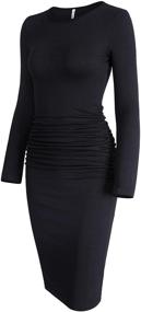 img 3 attached to Missufe Womens Sleeve Sundress Bodycon Women's Clothing and Dresses