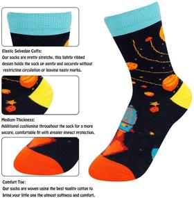 img 1 attached to 🧦 Funky Space-themed Socks: Cool Gifts for Boys, 4-10 Years – HAPPYPOP's Animal & Sports Gift Box!