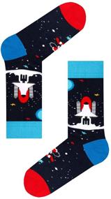 img 2 attached to 🧦 Funky Space-themed Socks: Cool Gifts for Boys, 4-10 Years – HAPPYPOP's Animal & Sports Gift Box!