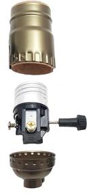 img 2 attached to 🪔 B&P Lamp Antique Brass Table Lamp Wiring Kit - 10 Inch Harp, 3-Way Socket, and Striking Finish