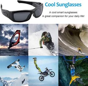 img 3 attached to 🕶 ZDMYING Bluetooth Sunglasses Camera: Full HD 1080P Wearable Glasses Camera for Sports, Video Recording with UV Protection Polarized Lens