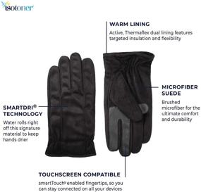 img 3 attached to 🧤 Advanced Tech Repellent Microfiber Touchscreen Gloves by Isotoner