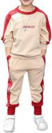 👦 trendy boys' hip hop fashion tracksuits: stylish sweatshirts and pullovers in clothing sets logo