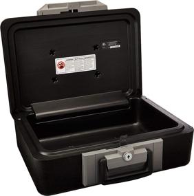 img 3 attached to 🔥 Fireproof Lock Box 0.25 Cubic Feet by SentrySafe - Black, 16 Pound Weight