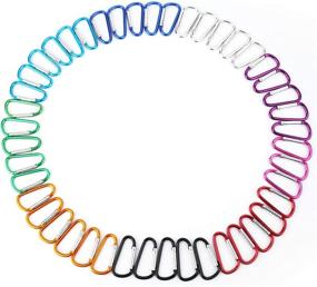 img 3 attached to 🔑 Faswin 45 Pack 2-inch Carabiner Multicolor D Shape Buckle Pack - Aluminum Carabiner for Home, RV, Outdoor Activities, Fishing, Traveling, and Keychain