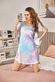 img 2 attached to 👚 Women's Sleeve Lounge Sleepwear by Ekouaer – Enhancing Women's Clothing