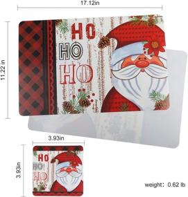 img 2 attached to 🎄 Waterproof Christmas Placemats by Outgeek - Decorative and Durable