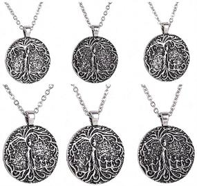 img 1 attached to 🌳 Xileg Women's Family Tree of Life Pendant Necklace - Disc Pendant with Mom and Several Children - Perfect Mothers Day Gift for Women