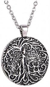 img 2 attached to 🌳 Xileg Women's Family Tree of Life Pendant Necklace - Disc Pendant with Mom and Several Children - Perfect Mothers Day Gift for Women