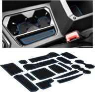 🚗 cupholderhero 16-pc set of premium custom interior accessories for volkswagen vw tiguan 2018-2022 - non-slip cup holder inserts, console liner mats, door pocket liners (blue trim) - keep your car neat and protected! logo