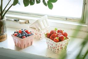 img 3 attached to Farmhouse Colander: Strawberry Stoneware Decorative 🍓 - Enhancing Your Kitchen with Vintage Charm