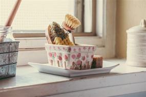 img 2 attached to Farmhouse Colander: Strawberry Stoneware Decorative 🍓 - Enhancing Your Kitchen with Vintage Charm