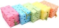 🚗 set of 5 multicolor rectangle vehicle car cleaning washing sponges in honeycomb style - by uxcell logo