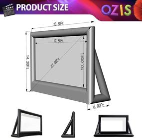 img 2 attached to 🎥 OZIS 25Ft Inflatable Outdoor Projector Screen: Mega Movie Experience with 450W Blower - Supports Front and Rear Projection - Easy Setup