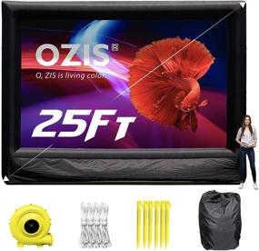 img 3 attached to 🎥 OZIS 25Ft Inflatable Outdoor Projector Screen: Mega Movie Experience with 450W Blower - Supports Front and Rear Projection - Easy Setup
