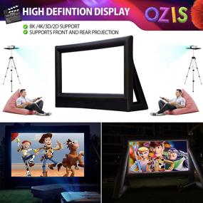 img 1 attached to 🎥 OZIS 25Ft Inflatable Outdoor Projector Screen: Mega Movie Experience with 450W Blower - Supports Front and Rear Projection - Easy Setup